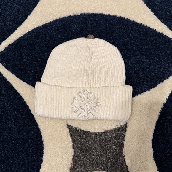 Chrome Hearts White Cross Beanie Hat - Picture 1 of 2
